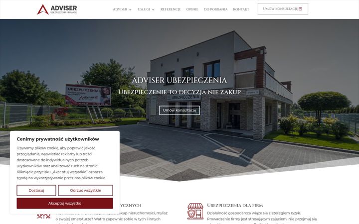 Posnetek zaslona adviser.org.pl