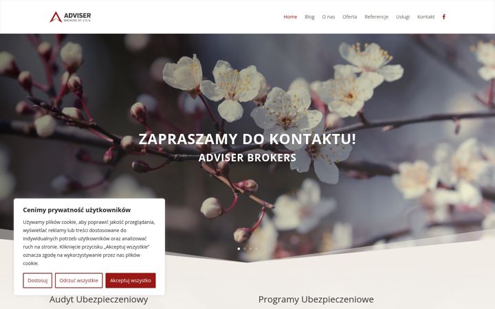 Posnetek zaslona adviserbrokers.pl