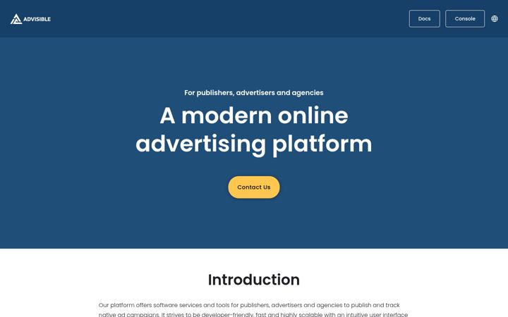 Screenshot of advisible.com