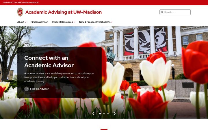Screenshot of advising.wisc.edu