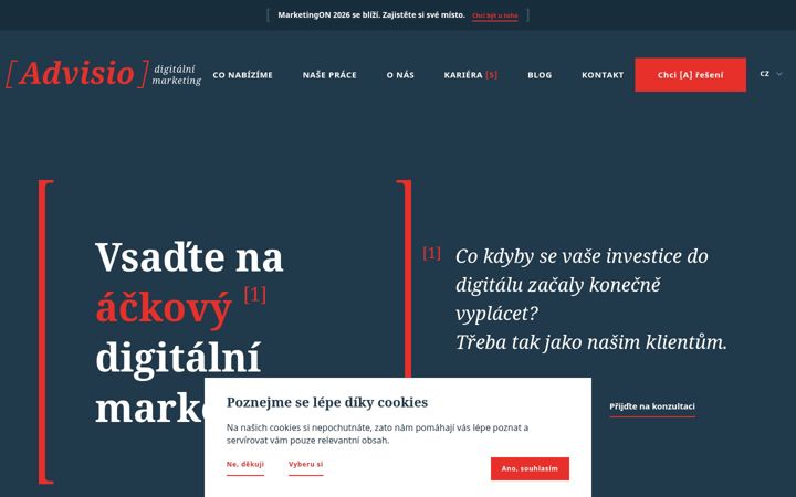 Zrzut ekranu advisio.cz