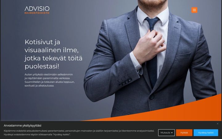 Screenshot of advisio.fi
