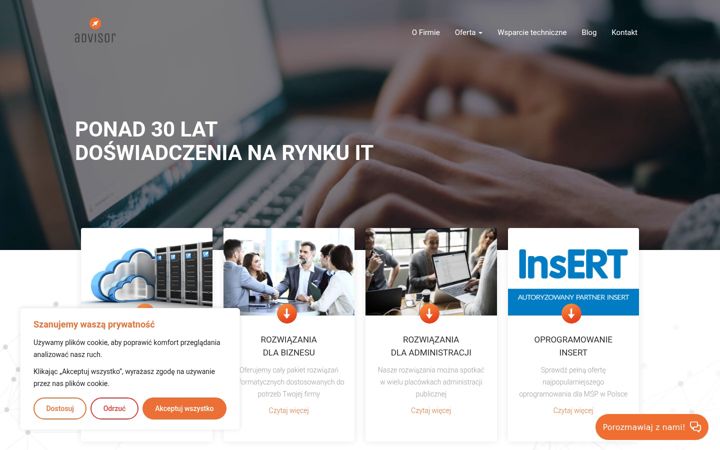 Posnetek zaslona advisor.com.pl