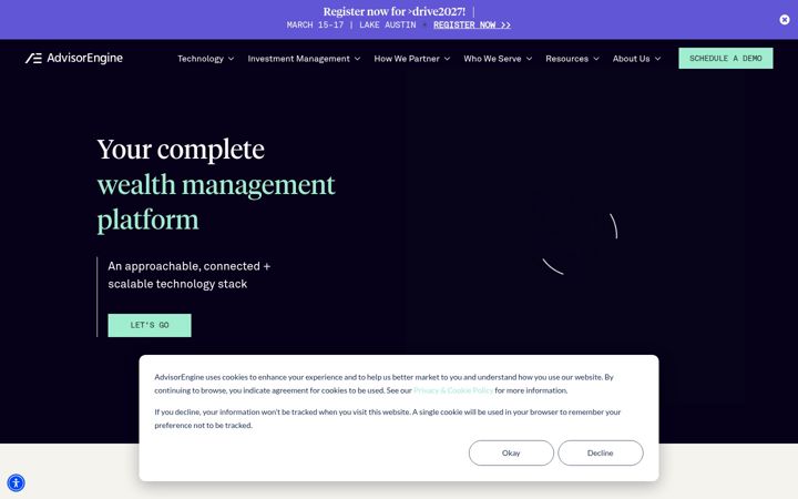 Screenshot of advisorengine.com