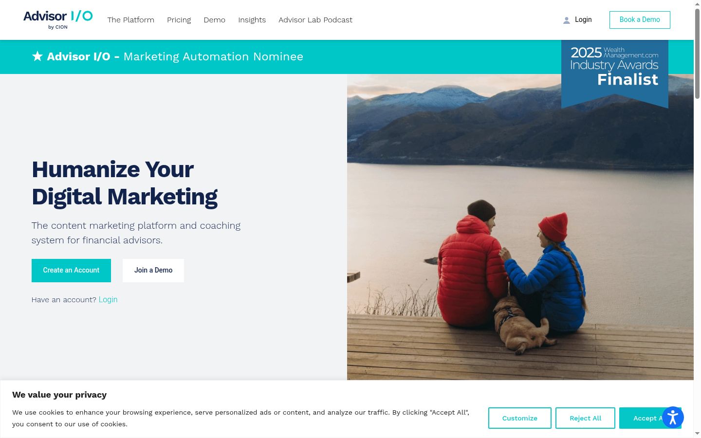 Screenshot of the consent banner shown before any interaction