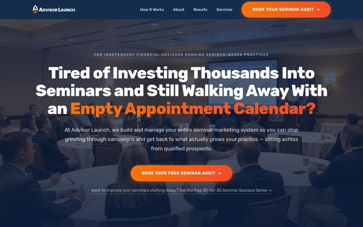 Екранна снимка на advisorlaunch.com