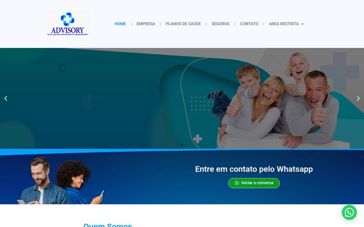 Screenshot di advisorysaude.com.br