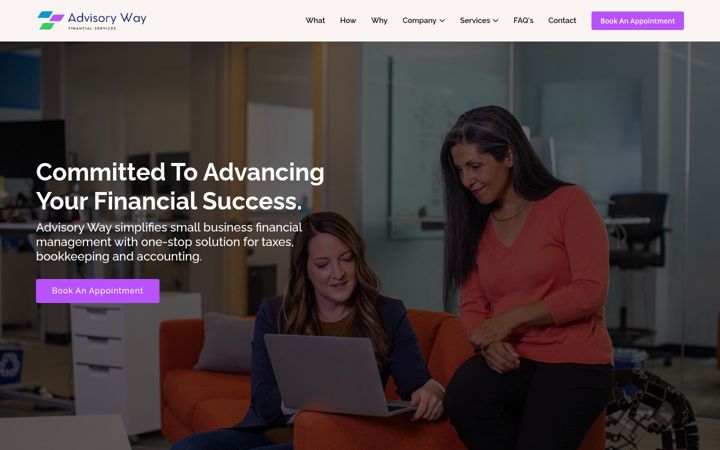 Screenshot of advisoryway.com
