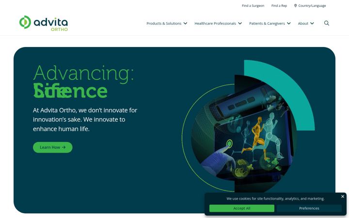 Screenshot of advita.com