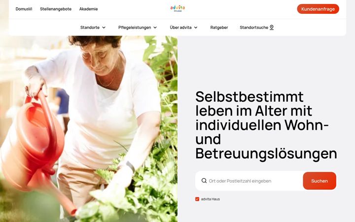Screenshot of advita.de
