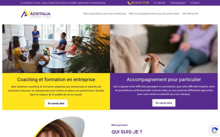 Screenshot of advitalia-consulting.fr