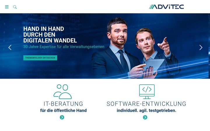 Екранна снимка на advitec.com