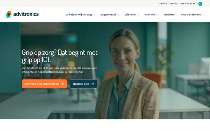 Skærmbillede af advitronics.nl