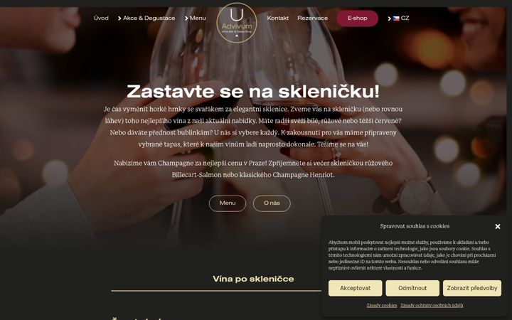 Screenshot of advivumwinebar.cz