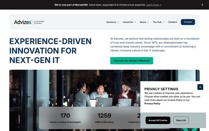 Screenshot of advizex.com