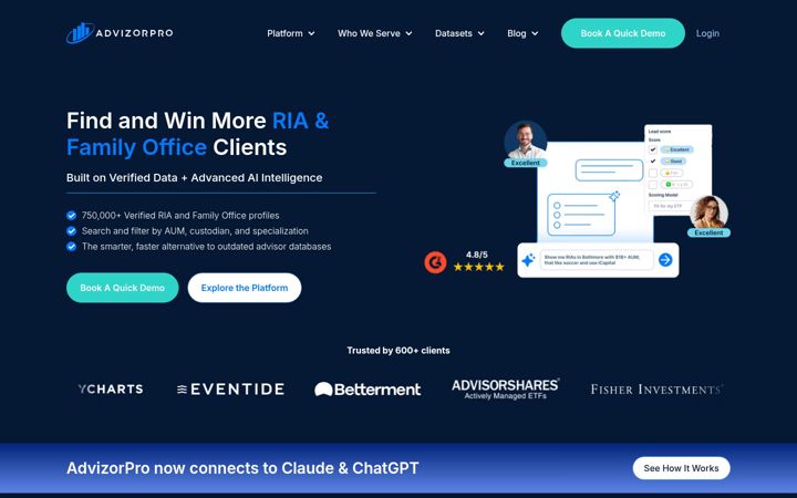 Screenshot of advizorpro.com