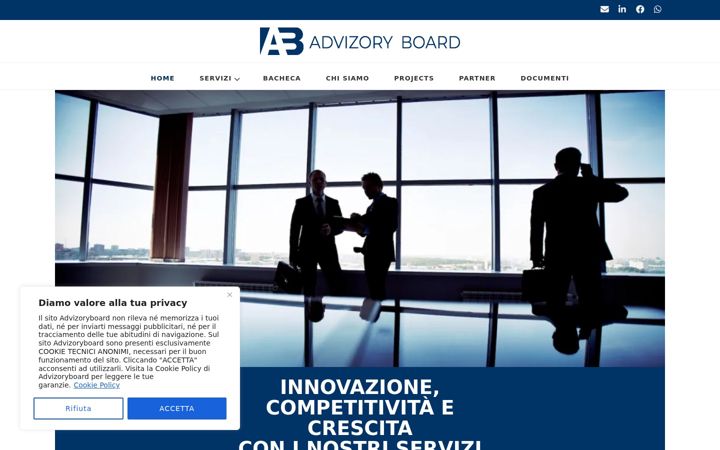 Captura de ecrã de advizoryboard.it