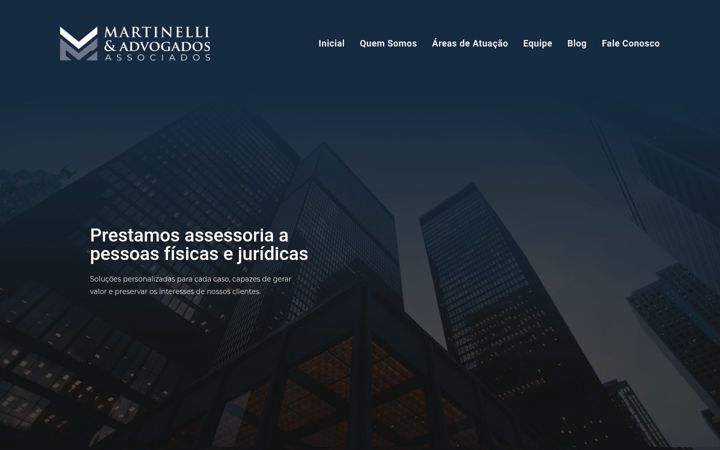Screenshot of advmartinelli.com.br