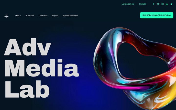 Captură de ecran a advmedialab.com