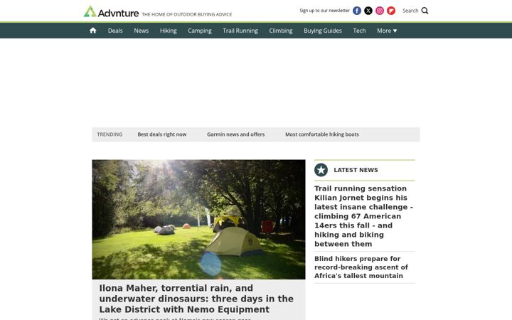Screenshot of advnture.com