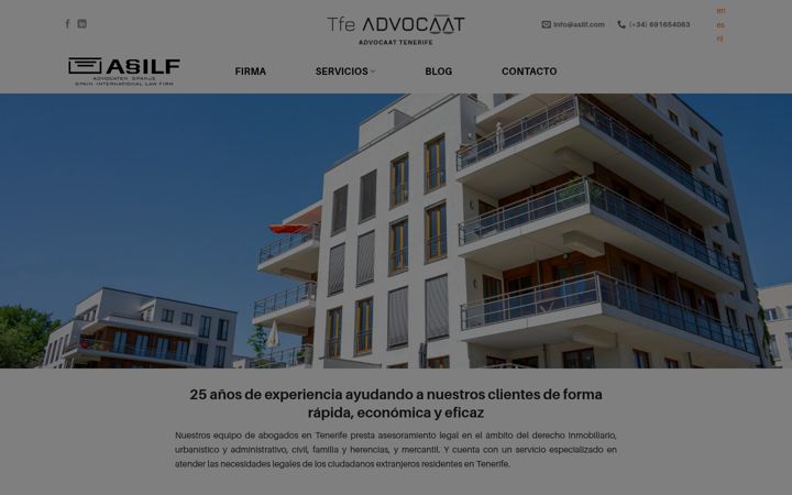 Captură de ecran a advocaat-tenerife.com