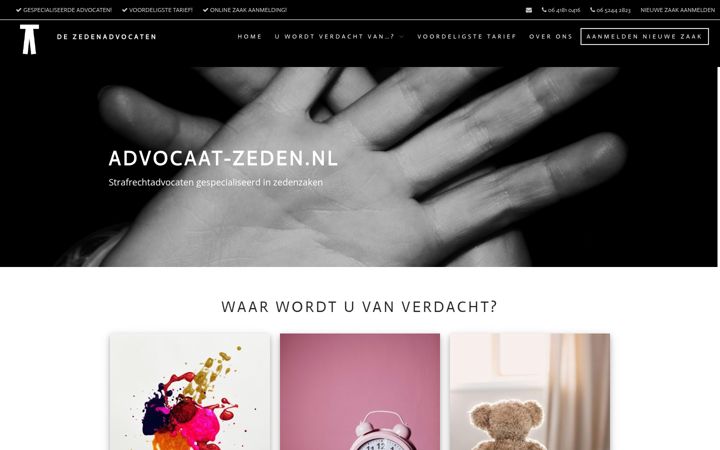 Skärmbild av advocaat-zeden.nl