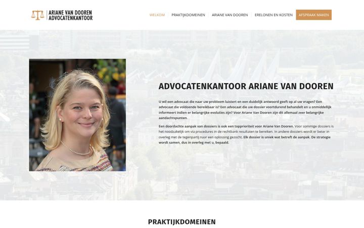 Skärmbild av advocaatvandooren.be