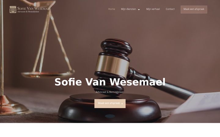 Screenshot of advocaatvanwesemael.be