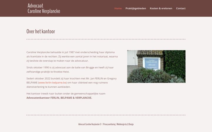 Screenshot of advocaatverplancke.be