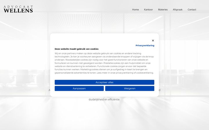 Screenshot of advocaatwellens.be