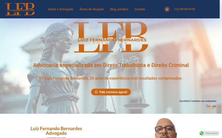 Screenshot di advocacia-lfb.com.br