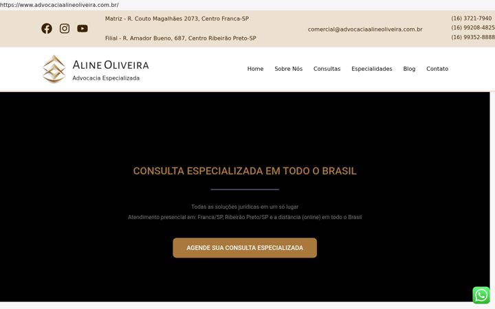 Ekraanipilt saidist advocaciaalineoliveira.com.br