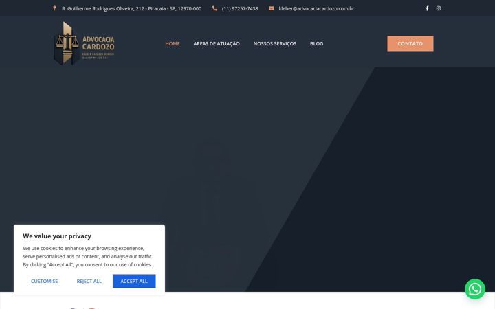 Screenshot of advocaciacardozo.com.br