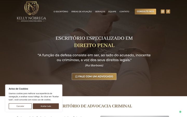 Screenshot of advocaciacriminalnobrega.com