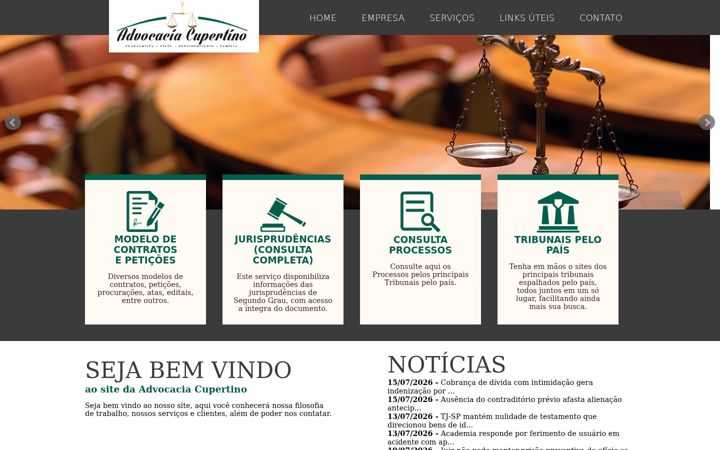 Screenshot of advocaciacupertino.adv.br