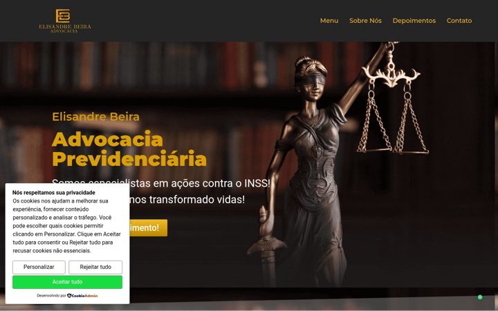 Captura de ecrã de advocaciaelisandrebeira.com