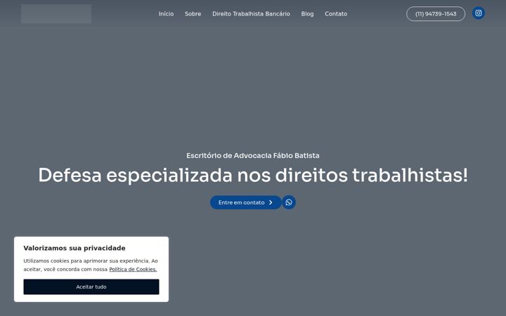 Screenshot of advocaciafabiobatista.com.br