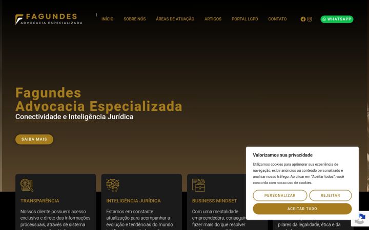 Captura de ecrã de advocaciafagundes.com