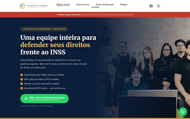 Screenshot of advocaciafg.adv.br