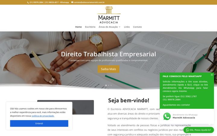 Ekraanipilt saidist advocaciamarmitt.com.br