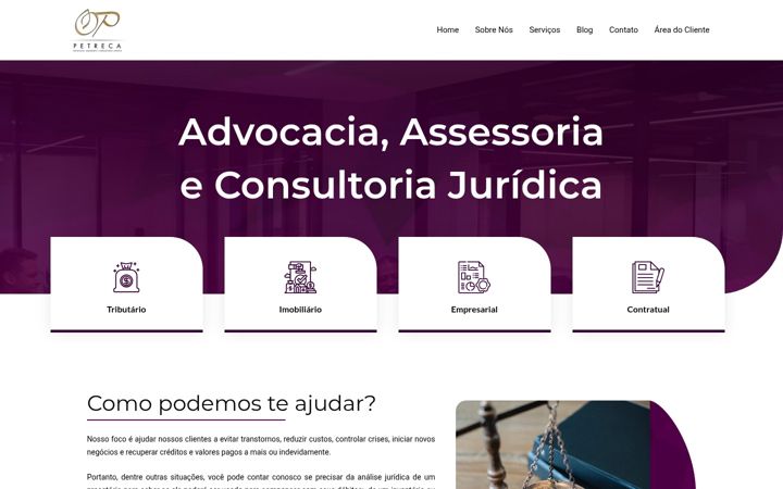 Screenshot of advocaciapetreca.com.br