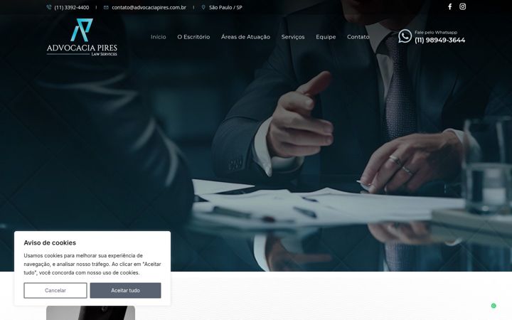 Screenshot of advocaciapires.com.br
