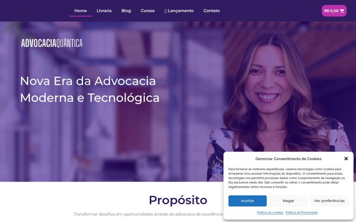 Captura de ecrã de advocaciaquantica.com