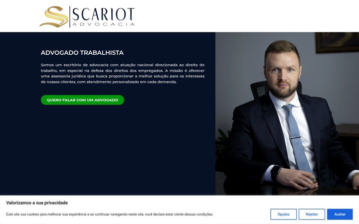 Screenshot di advocaciascariot.com.br