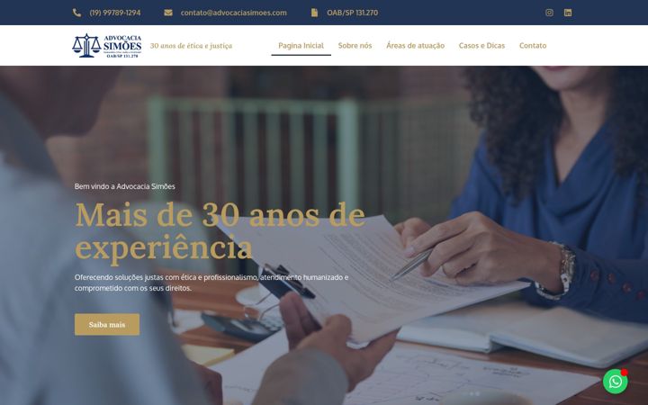 Screenshot of advocaciasimoes.com