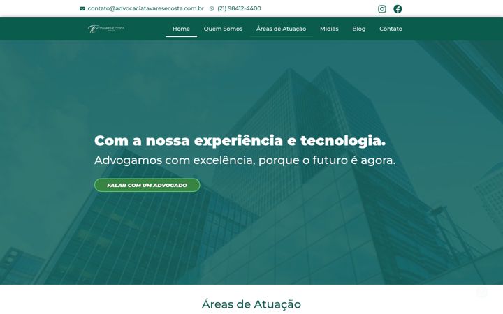 Screenshot of advocaciatavaresecosta.com.br