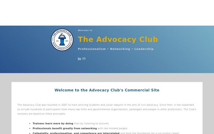 Screenshot of advocacyclub.co
