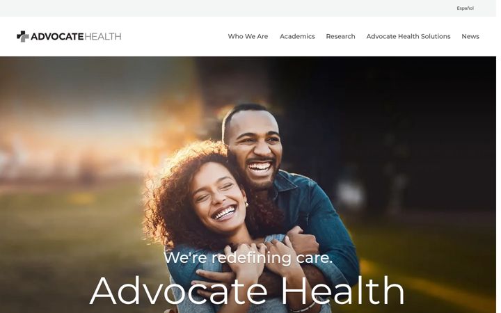 Screenshot of advocatehealth.org