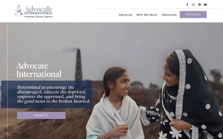 Screenshot of advocateintl.org