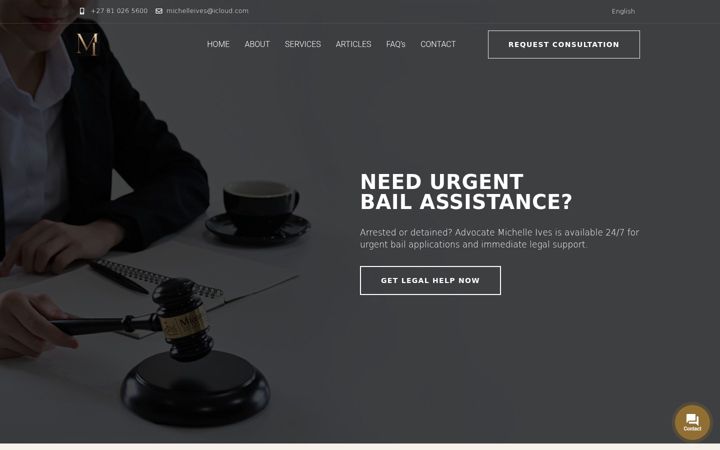 Screenshot of advocatemichelleives.co.za